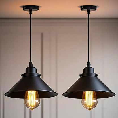Industrial Pendant Lamp with Metal Shade 3