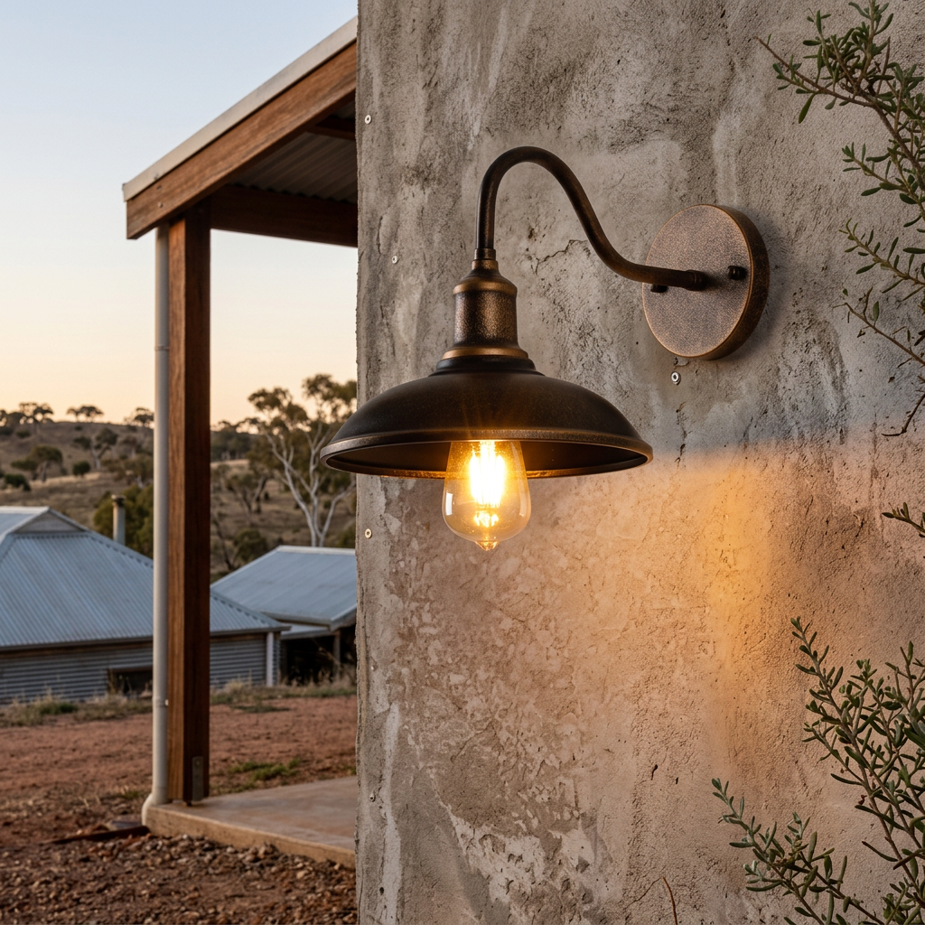 Elara Haus Vintage Industrial Barn Light Sconce