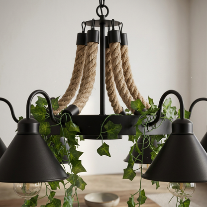 Elara Haus Vintage Rope Ceiling Fixture