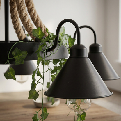 Elara Haus Vintage Rope Ceiling Fixture