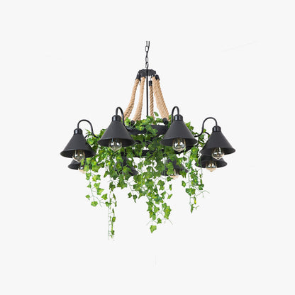Arisha Retro LED Chandelier Black Metal Restaurant/Bar/Living Room 1