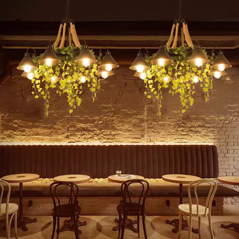 Arisha Retro LED Chandelier Black Metal Restaurant/Bar/Living Room 2