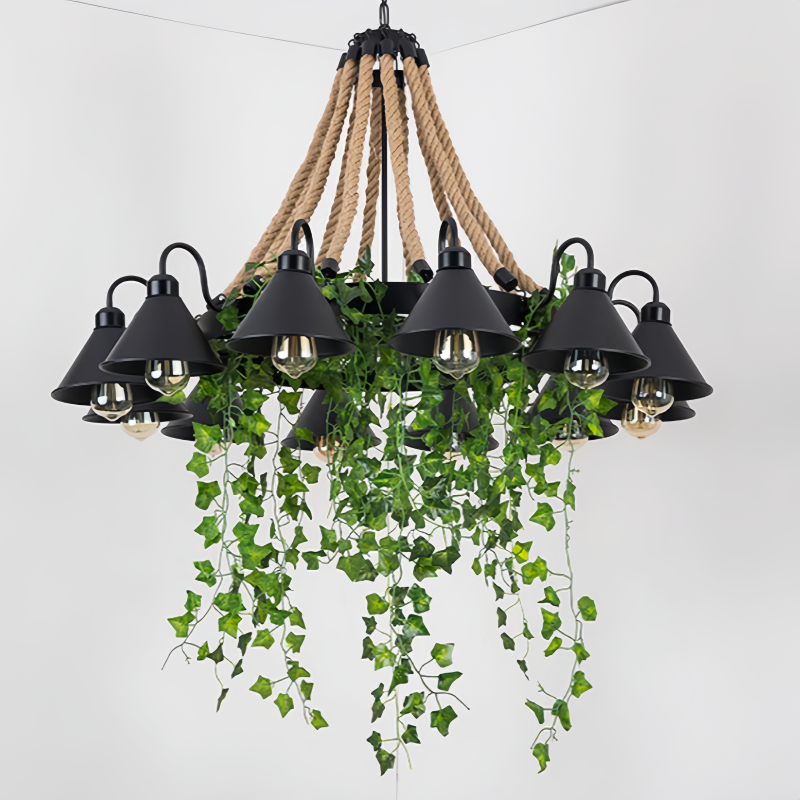 Arisha Retro LED Chandelier Black Metal Restaurant/Bar/Living Room 5