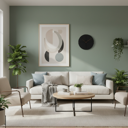 Elara Haus Wall Clock Non-Ticking Movement