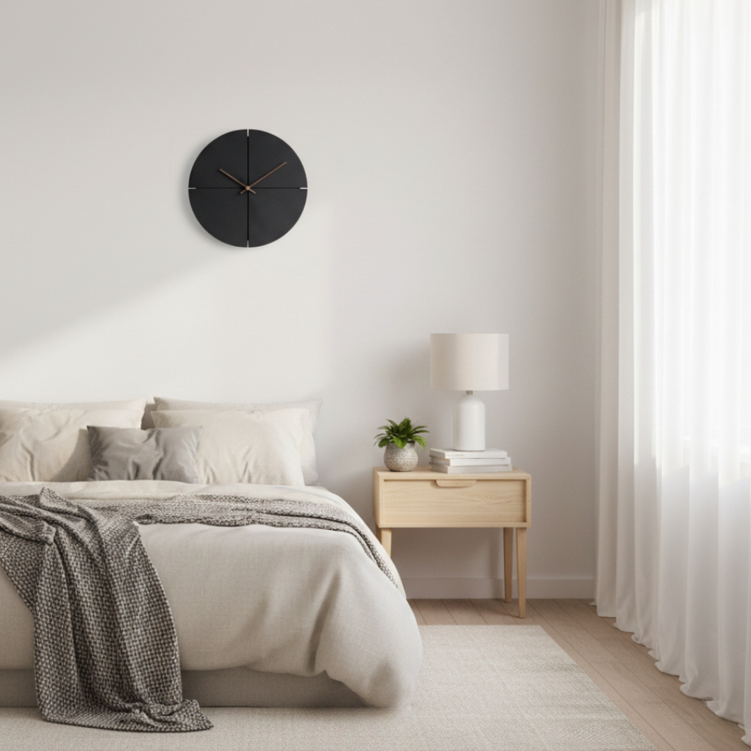 Elara Haus Wall Clock Non-Ticking Movement