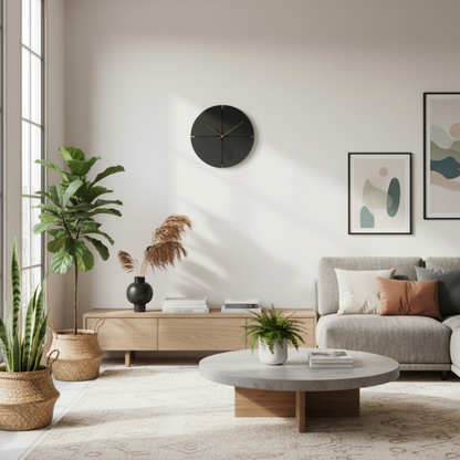 Elara Haus Wall Clock Non-Ticking Movement