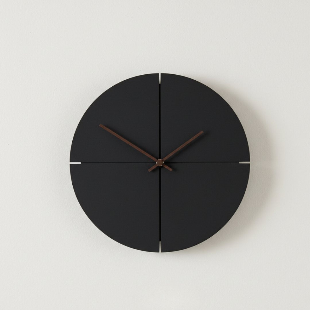 Elara Haus Wall Clock Non-Ticking Movement