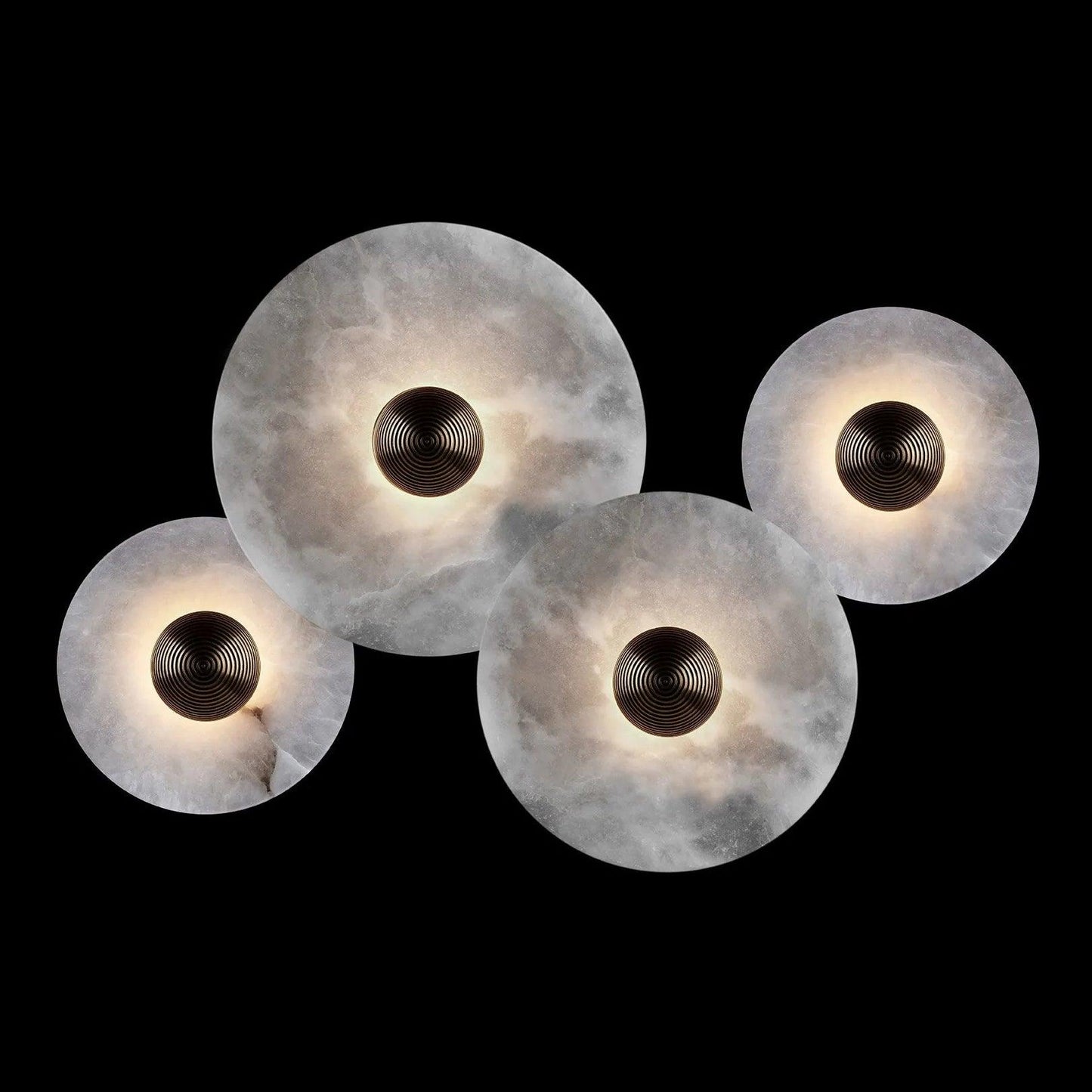Elara Haus Wall Lamp - Alabaster Design Wall Sconce Lighting with Brass Finish 11