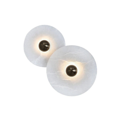 Elara Haus Wall Lamp - Alabaster Design Wall Sconce Lighting with Brass Finish 0