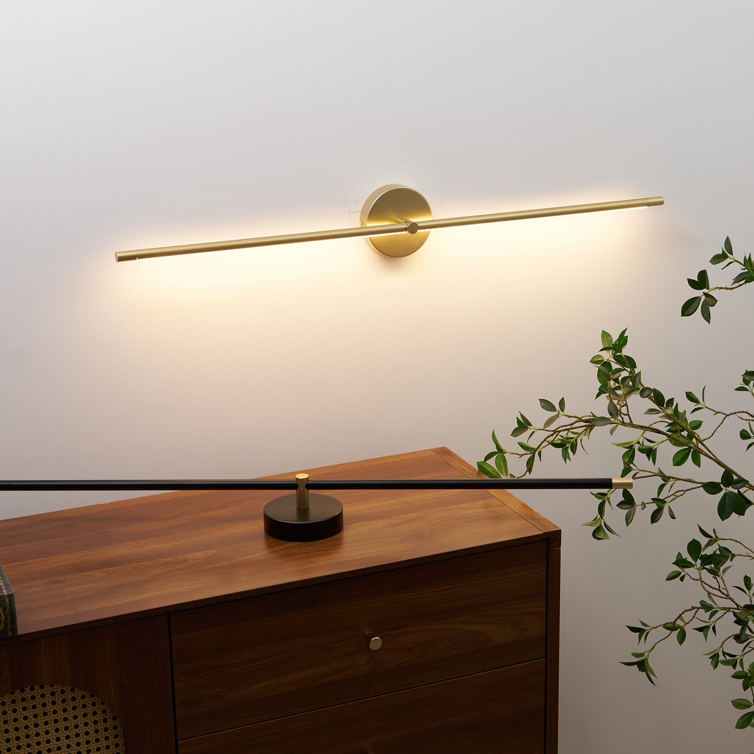 Elara Haus Wall Lamp - Metal Minimalist Wall Sconce Lighting 68cm 98cm 128cm 6
