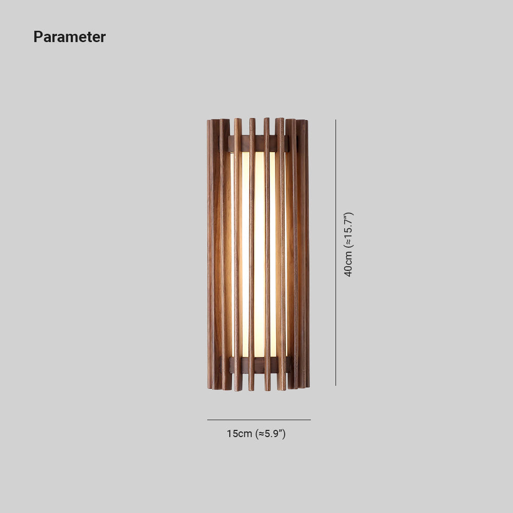 Elara Haus Wall Lamp - Walnut Wood Elegant Wall Sconce Lighting 3