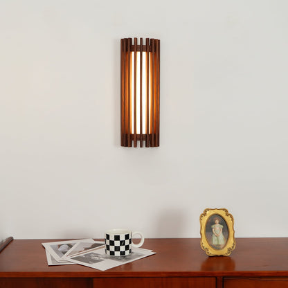 Elara Haus Wall Lamp - Walnut Wood Elegant Wall Sconce Lighting 7