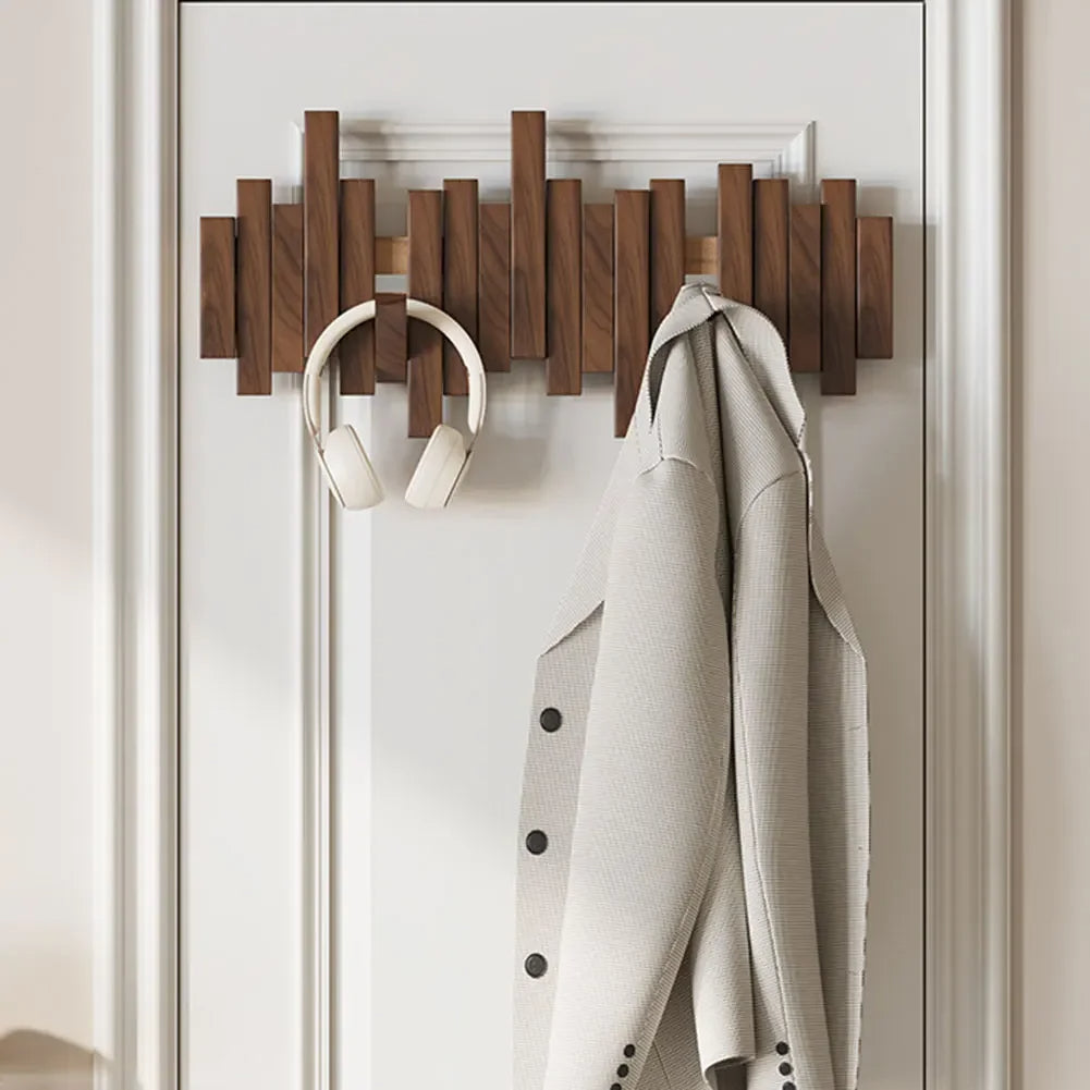 Elara Haus Wall Mounted Coat Rack - Premium Wooden Coat Hooks for Wall 5