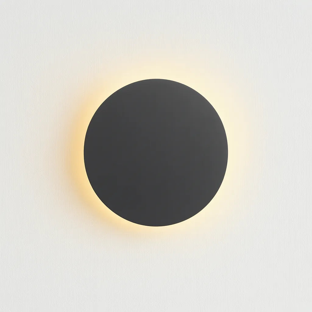 Elara Haus Wall Sconce - Aluminium Round Backlit LED Wall Light 9