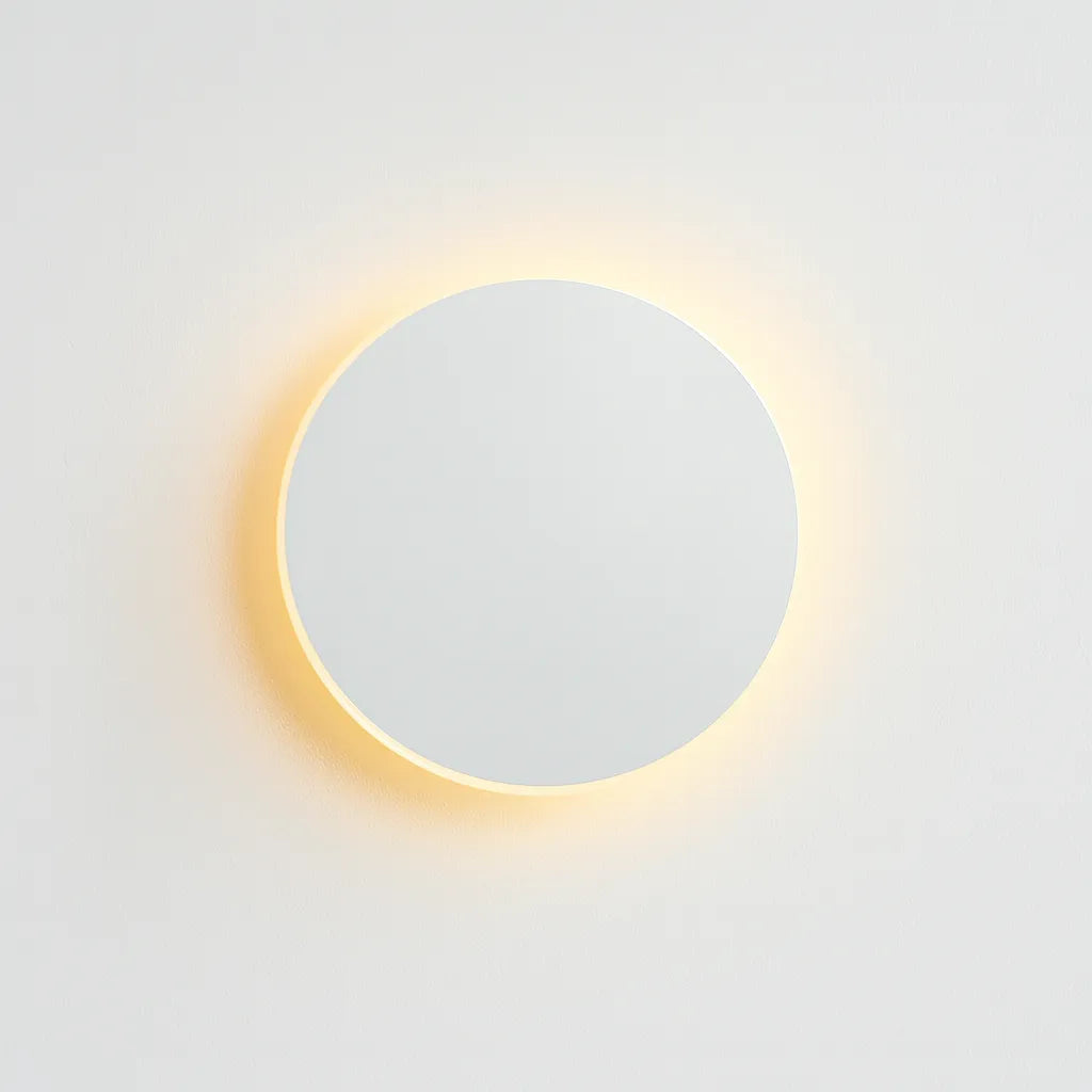 Elara Haus Wall Sconce - Aluminium Round Backlit LED Wall Light 0