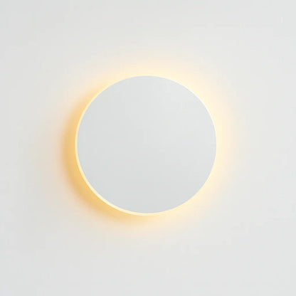 Elara Haus Wall Sconce - Aluminium Round Backlit LED Wall Light 0