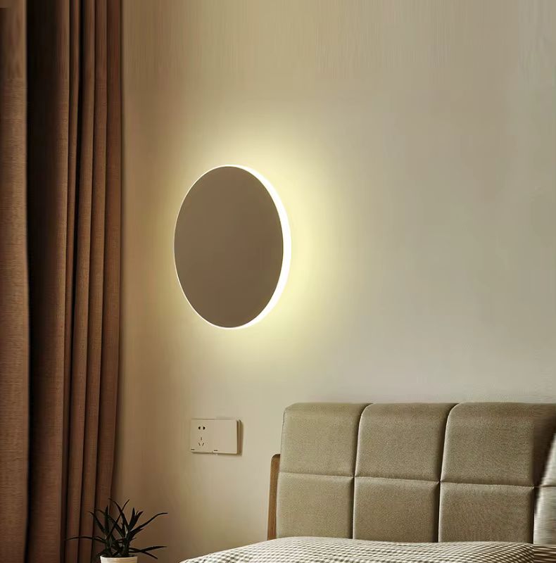 Elara Haus Wall Sconce - Aluminium Round Backlit LED Wall Light 1