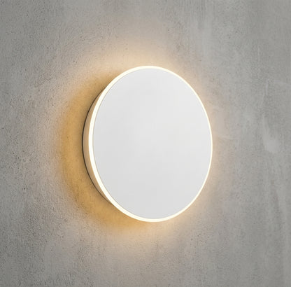 Elara Haus Wall Sconce - Aluminium Round Backlit LED Wall Light