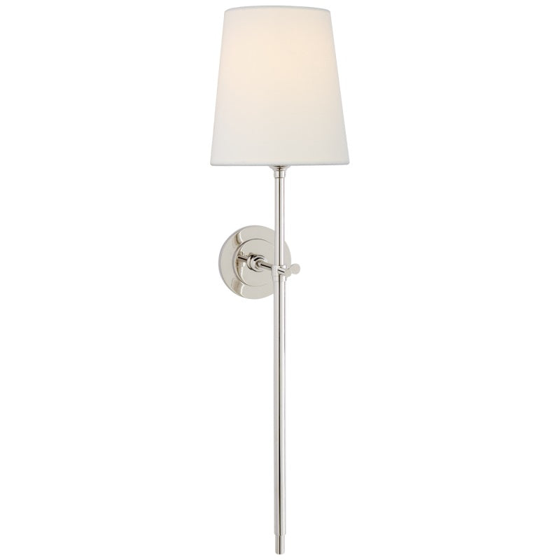 Elara Haus Wall Sconce - Brass Fabric Tapered Shade Wall Lighting 9