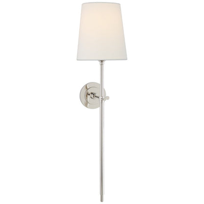 Elara Haus Wall Sconce - Brass Fabric Tapered Shade Wall Lighting 9