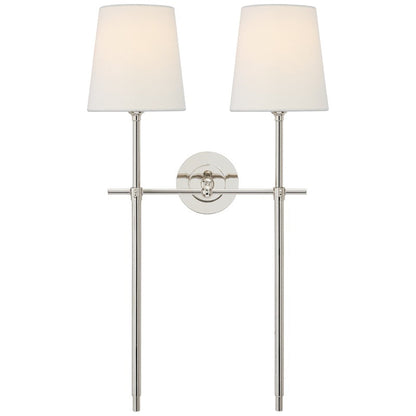Elara Haus Wall Sconce - Brass Fabric Tapered Shade Wall Lighting 10
