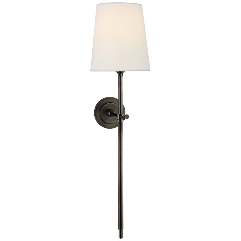 Elara Haus Wall Sconce - Brass Fabric Tapered Shade Wall Lighting 11