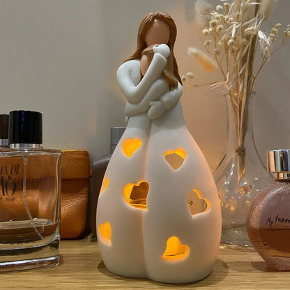 Decorative LED lamp "Mother with Child" - atmospheric lighting with hearts 1