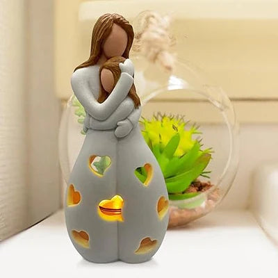 Decorative LED lamp "Mother with Child" - atmospheric lighting with hearts 2