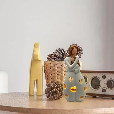 Decorative LED lamp "Mother with Child" - atmospheric lighting with hearts 3