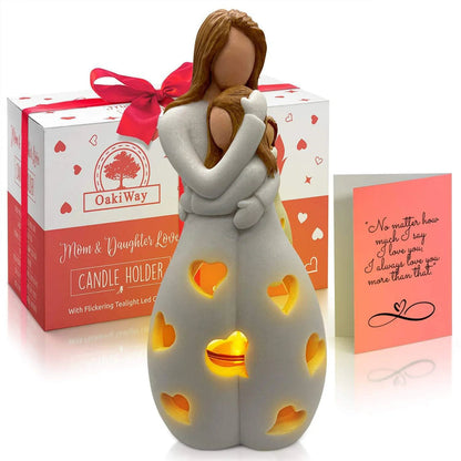 Decorative LED lamp "Mother with Child" - atmospheric lighting with hearts 5
