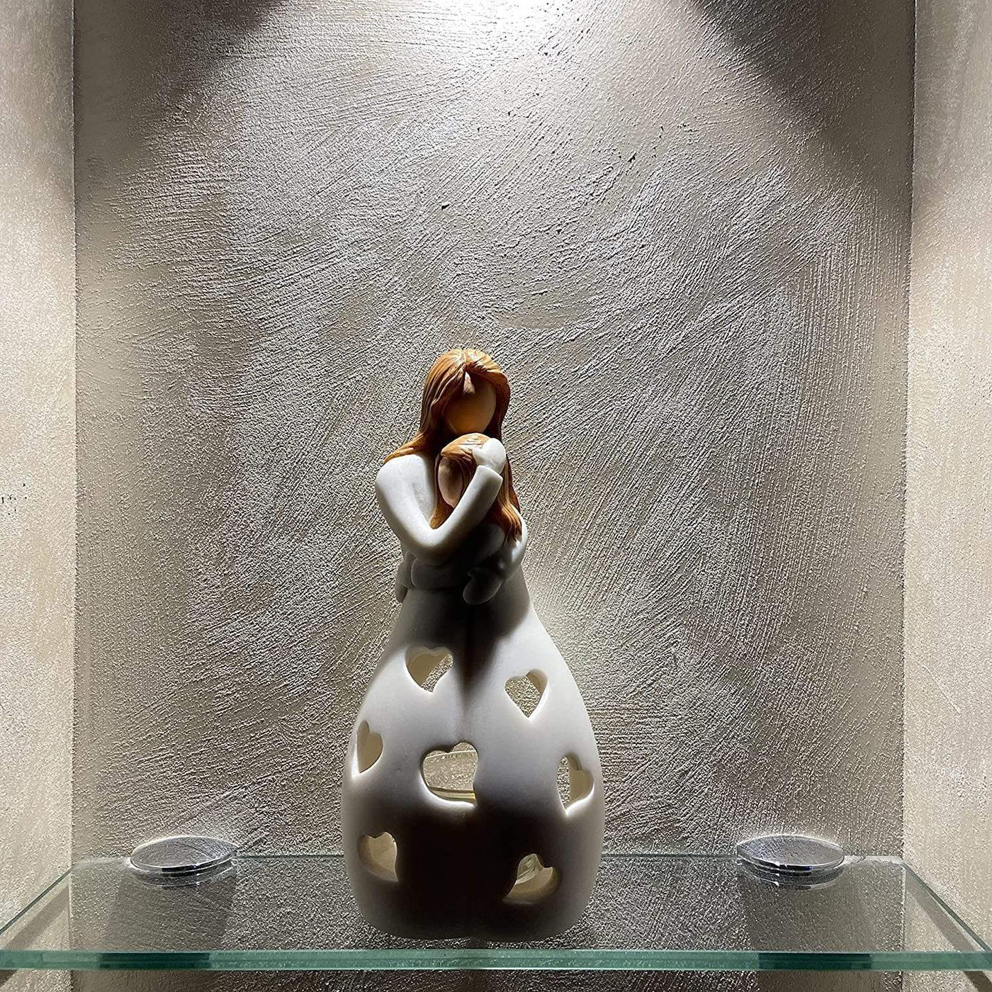 Decorative LED lamp "Mother with Child" - atmospheric lighting with hearts 7