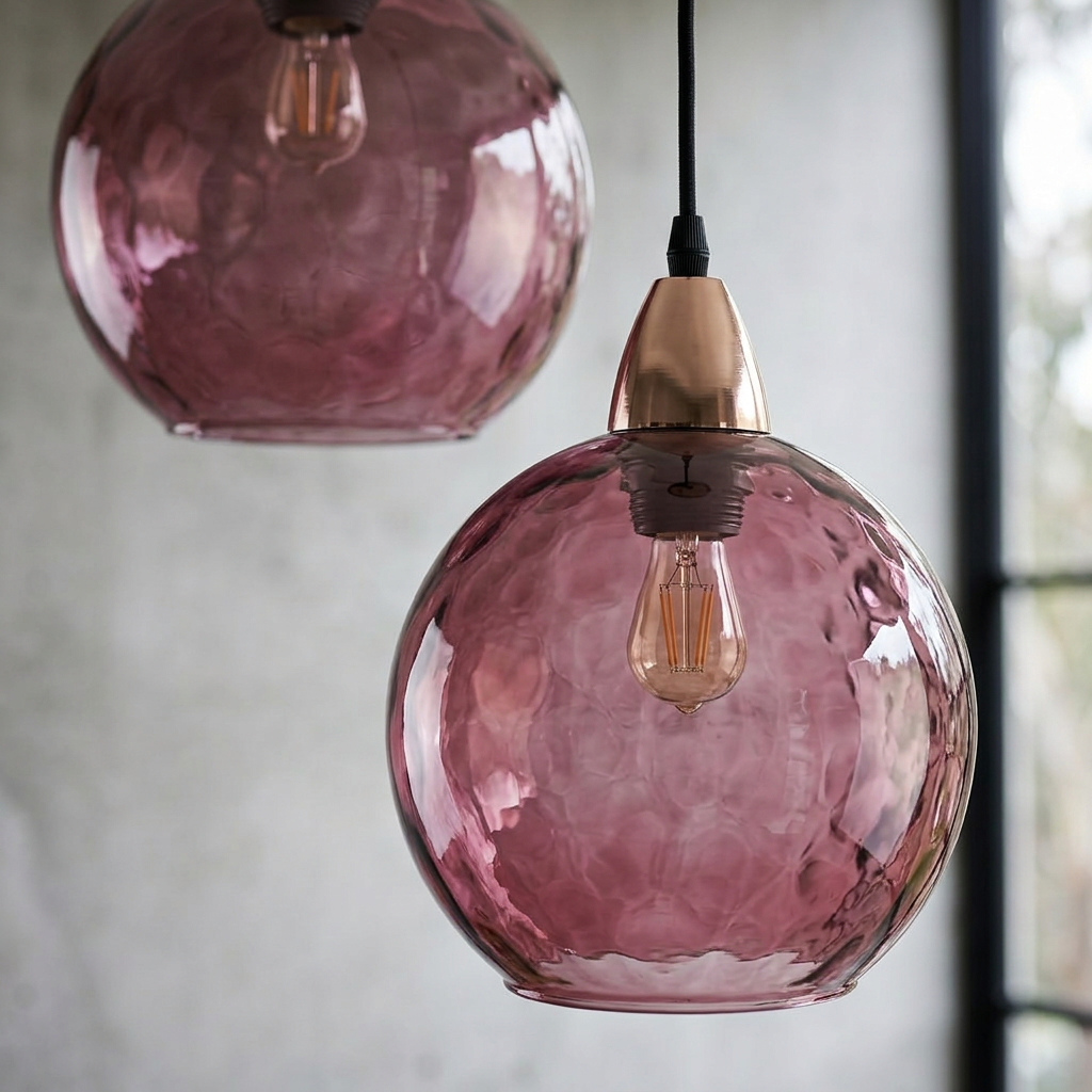 Elara Haus Water Ripple Glass Pendant Light