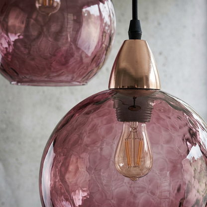 Elara Haus Water Ripple Glass Pendant Light