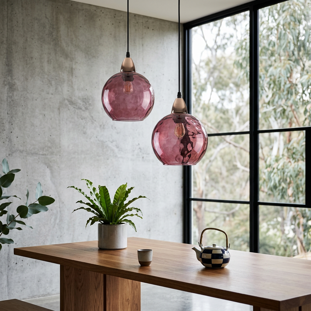 Elara Haus Water Ripple Glass Pendant Light