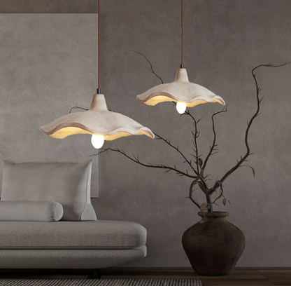 A designer pendant lamp with a concrete shade – an organic form and natural character 0