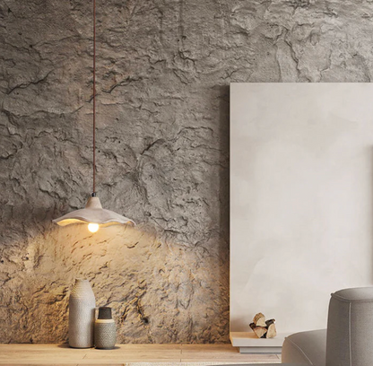 A designer pendant lamp with a concrete shade – an organic form and natural character 5