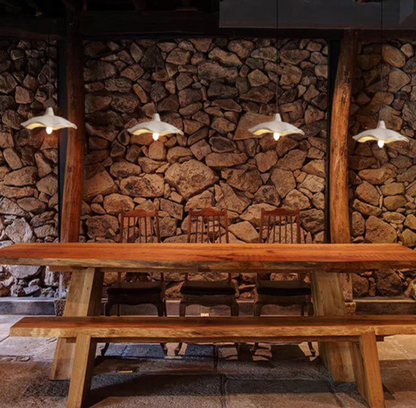 A designer pendant lamp with a concrete shade – an organic form and natural character 6