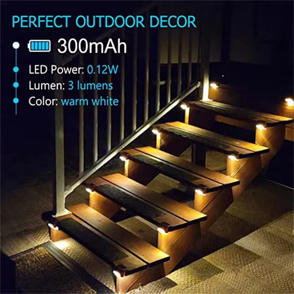 Solar LED lamp for balustrade - waterproof lighting with a twilight sensor 2