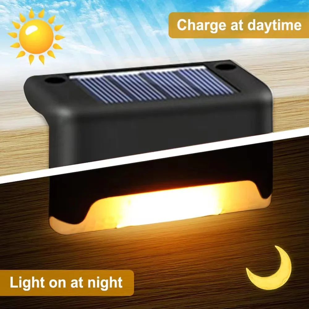 Solar LED lamp for balustrade - waterproof lighting with a twilight sensor 3