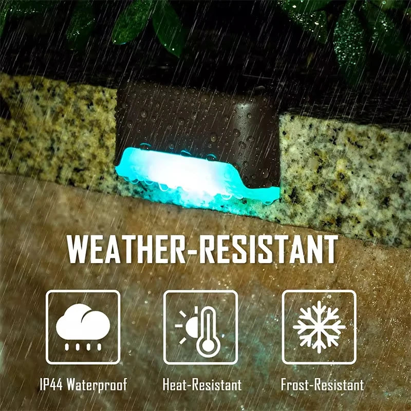 Solar LED lamp for balustrade - waterproof lighting with a twilight sensor 4