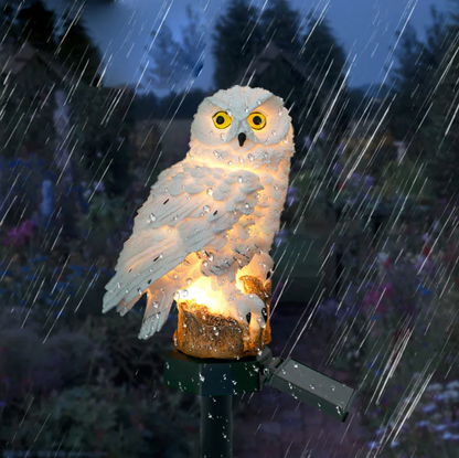Solar garden lantern Owl LED – decorative outdoor lighting 0
