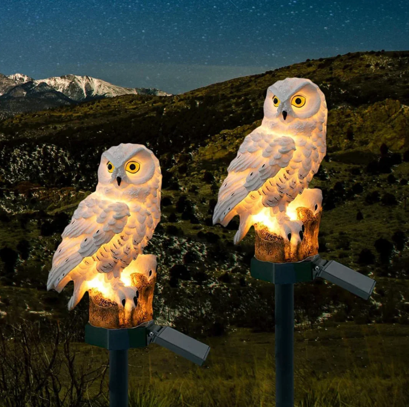 Solar garden lantern Owl LED – decorative outdoor lighting 2
