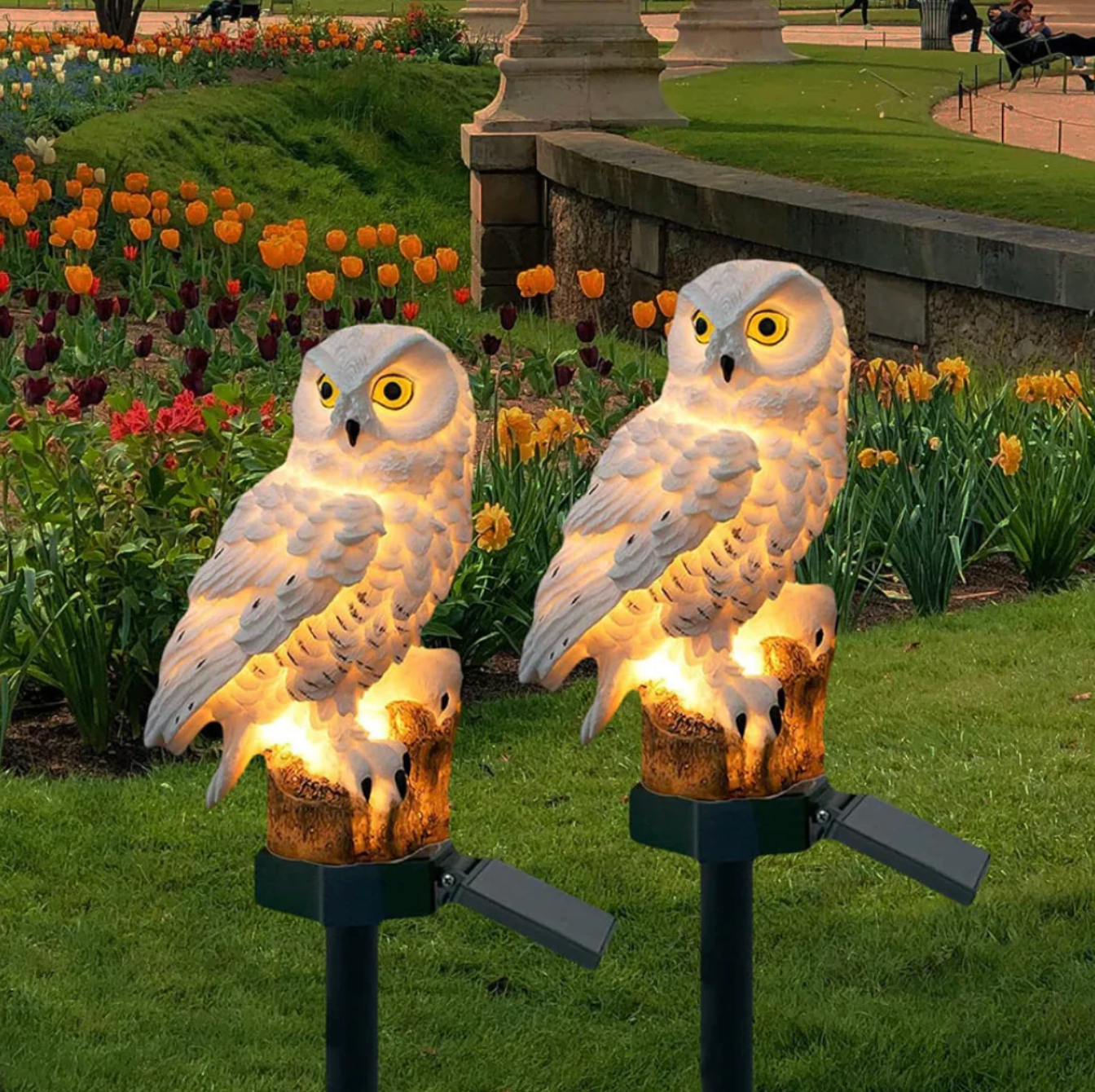 Solar garden lantern Owl LED – decorative outdoor lighting 3