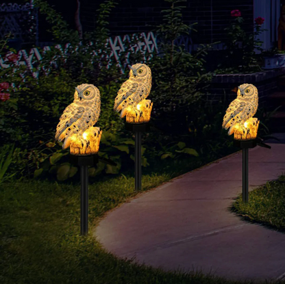 Solar garden lantern Owl LED – decorative outdoor lighting 4