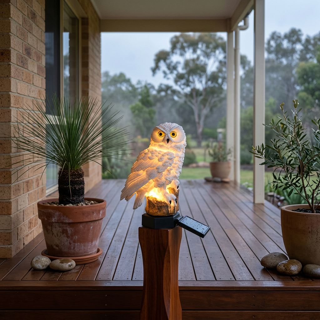 Elara Haus Weatherproof Owl Outdoor Decorative Light