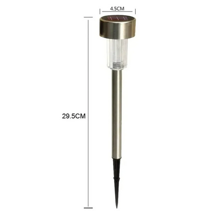 Solar LED garden lights - stainless steel path lighting 6