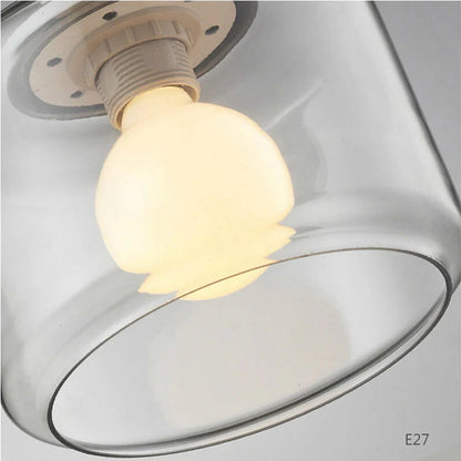 Hanging Lamp with Glass Shade and Decorative Bird 5