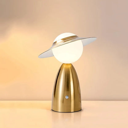 LED table lamp in the shape of a character with a hat – a designer night lamp for the living room or bedroom 5