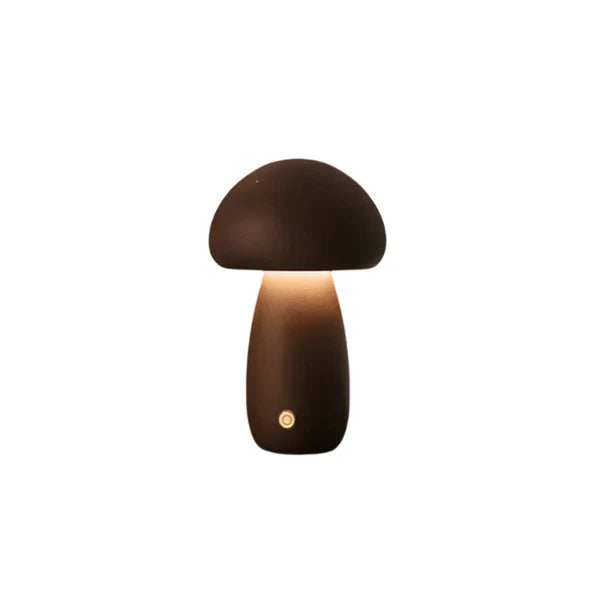 Wooden mushroom-shaped LED table lamp – a cozy night light 10