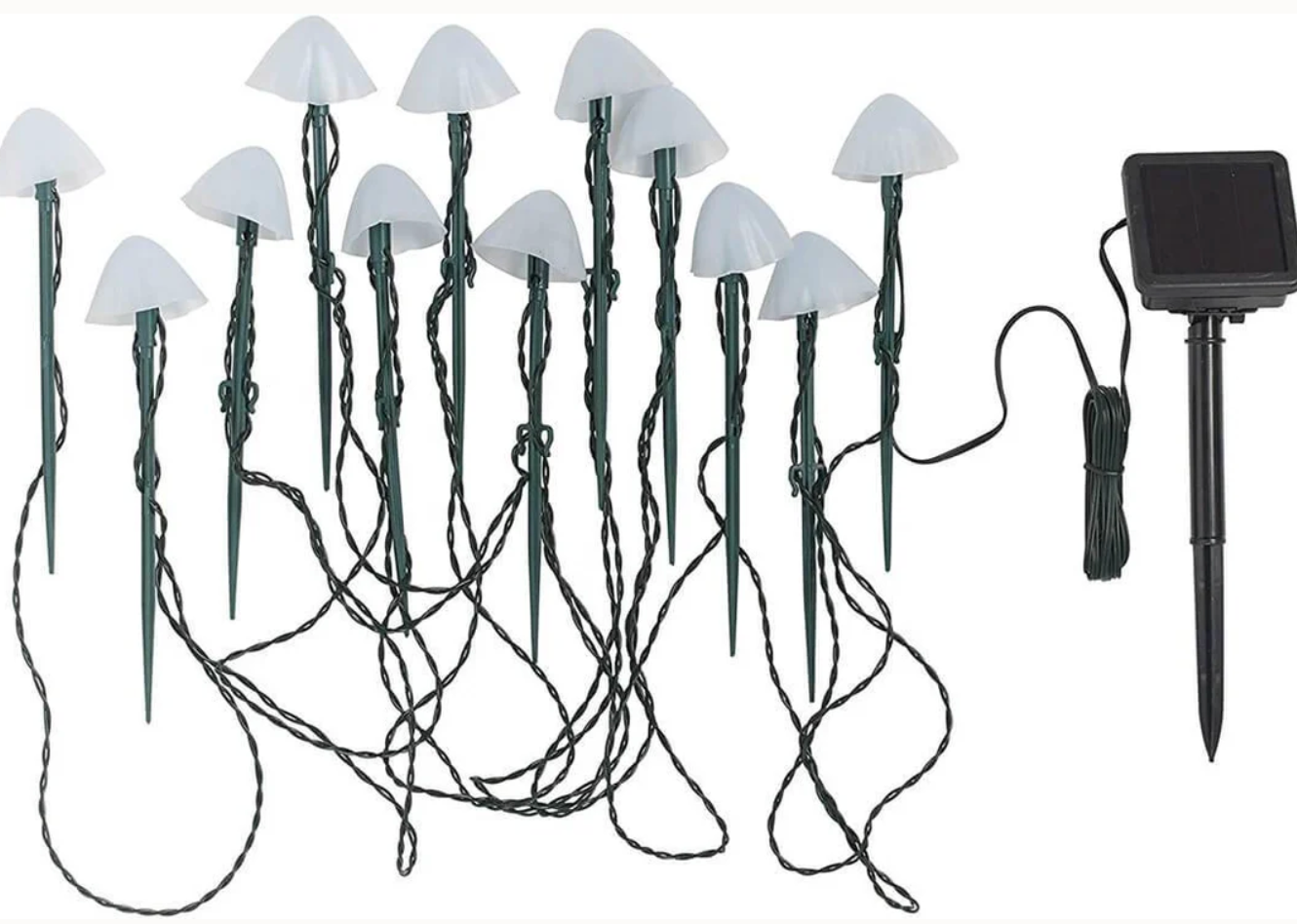 Solar LED garden lights Mushrooms – decorative outdoor RGB lighting 8